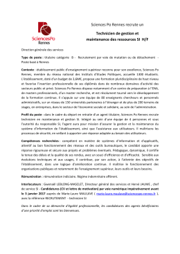 poste technicien SI - decembre 2016