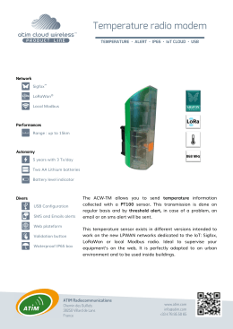 Temperature radio modem