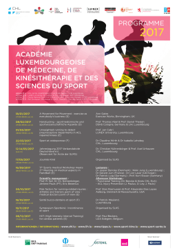 programme académie luxembourgeoise de médecine, de