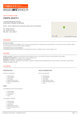 csapa akati`j - Drogues Info Service