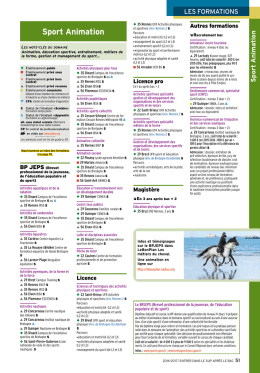Sport et Animation Animation, &eacute;ducation sportive