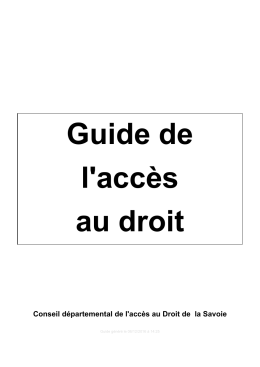 Guide de l`acc&egrave;s au droit - CDAD