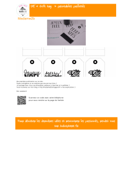 DIY &laquo; Gift tag &raquo; printables paillet&eacute;s