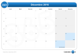 Calendrier décembre 2016