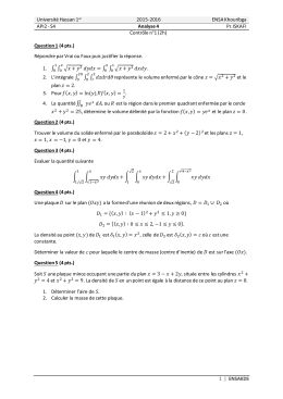 Contr&ocirc;le n&deg;1