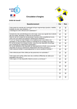 Circulation d`engins