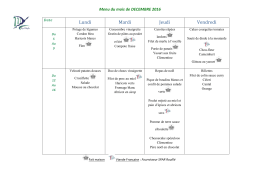 Lundi Mardi Jeudi Vendredi