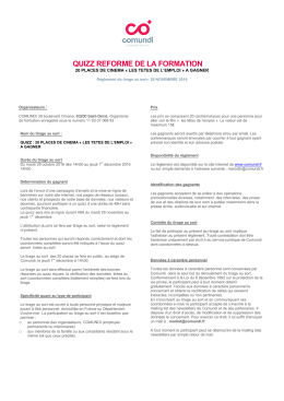 quizz reforme de la formation