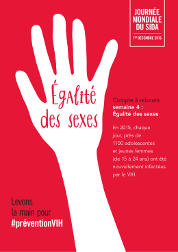 Levons la main pour #pr&eacute;ventionVIH
