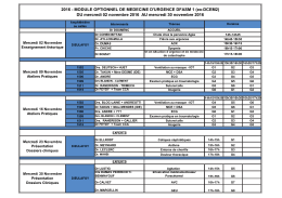 2016 - MODULE OPTIONNEL DE MEDECINE D`URGENCE DFASM 1