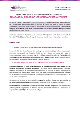 En 2015, le Cnesco a organisé une conférence de consensus, en