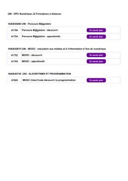 ALGORITHMIE ET PROGRAMMATION MOOC Class`Code