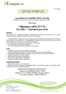 offre d`emploi