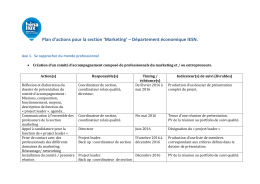 Plan d`actions pour la section