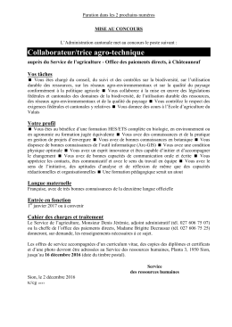 Collaborateur/trice agro-technique