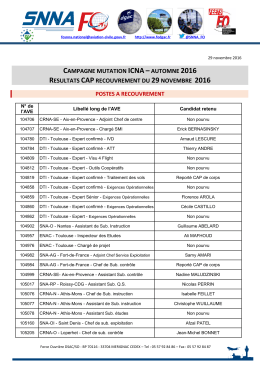 CAP ICNA du 29 novembre 2016 Recouvrement La - SNNA-FO