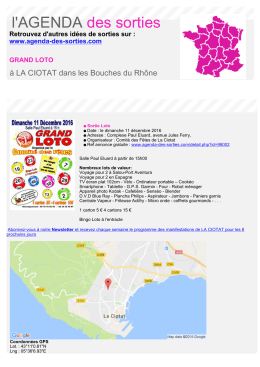 Imprimer - Agenda des sorties