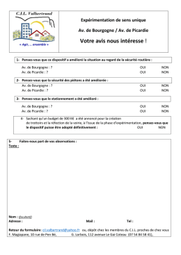 Votre avis nous intéresse