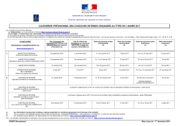 Calendrier INTERNE 2017