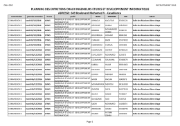 planning entretiens oraux ingénieur étud et developpement info
