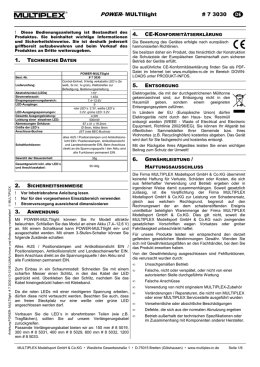 Anleitung POWER-MULTIlight
