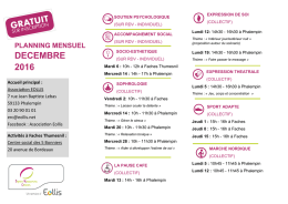 Télécharger le planning
