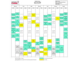 Espace Forme Horaire des activités Session: Hiver 2017