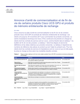 Annonce d`arr&ecirc;t de commercialisation et de fin de vie de