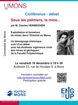 Titre de l`exposé - Université de Mons