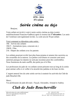 Infos - Club de judo Boucherville