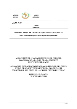 - African Union - Peace and Security Department