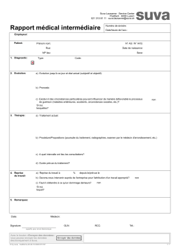 Rapport médical intermédiaire