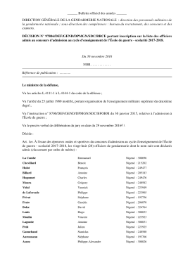 Bulletin officiel des armées