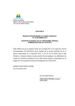 budget - 1er avis 2016 - Ville de Mont-Saint