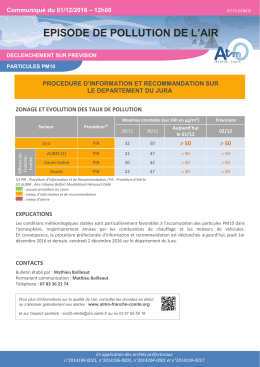 Retrouvez le bulletin complet ainsi que toutes les recommandations