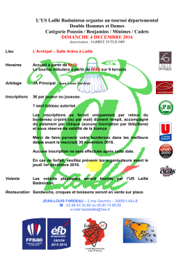 Plaquette - Site du CODEP 35 Badminton
