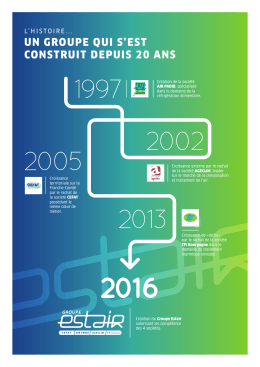 UN GROUPE QUI S`EST CONSTRUIT DEPUIS 20 ANS