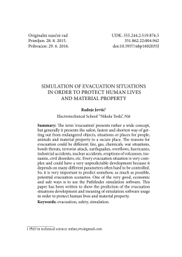 simulation of evacuation situations in order to protect - CEON-a