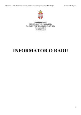 Informator o radu MPNTR decembar 2016 lat
