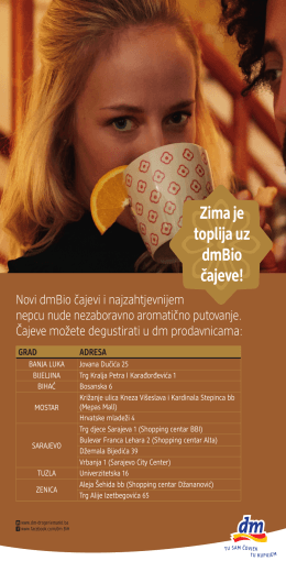 Zima je toplija uz dmBio čajeve!