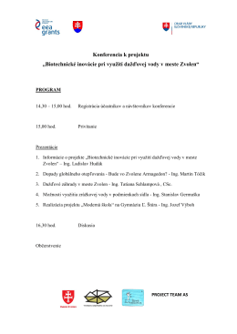 Pozvánka na konferenciu