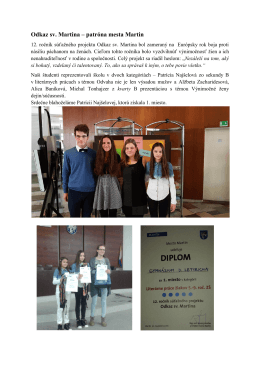 Odkaz sv. Martina &ndash; patr&oacute;na mesta Martin