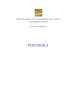 Spr&aacute;va o Slovensku I. Eur&oacute;pska &uacute;nia v roku