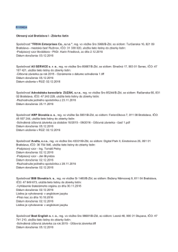 Spoloćnosť Best English sro, reg. vo vlożke Sro 98681/B.Zbl