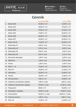 Cenník