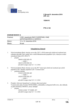 15264/16 sb/zc 1 GIP 1B Nelegislatívne činnosti 1. Návrh nariadenia