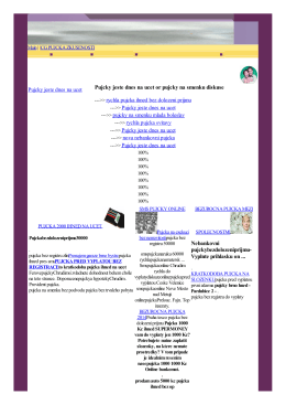 Pujcky jeste dnes na ucet