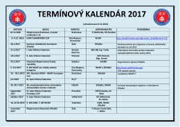 TERMÍNOVÝ KALENDÁR SFKaBU (akt. 7.12.)