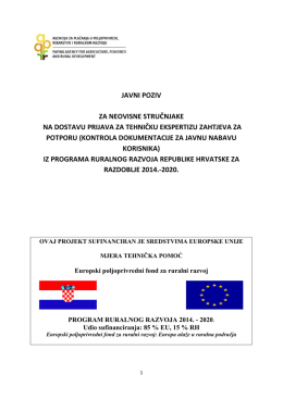 POZIV_neovisni stručnjaci Program ruralnog razvoja