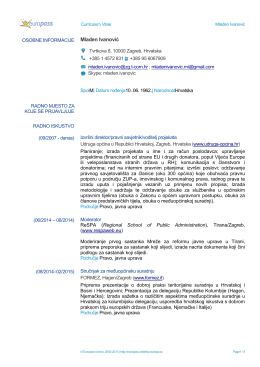 Europass CV - Udruga općina u Republici Hrvatskoj